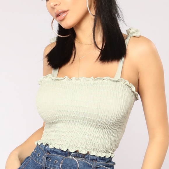 Tops - NEW Sage Crop Top